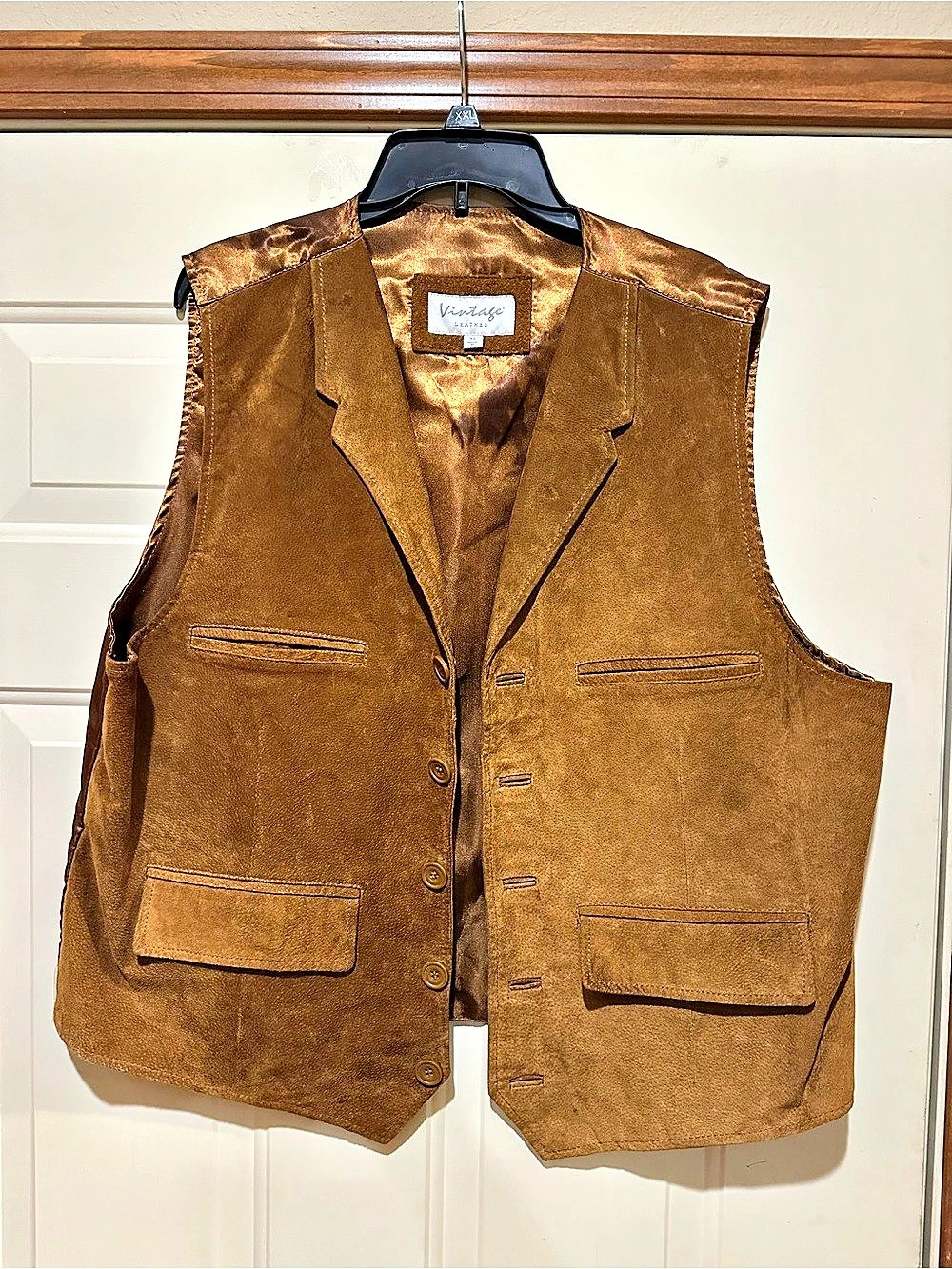 Vintage Leather Men's Leather Vest Size XL
